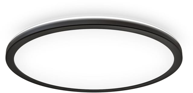 B.k.licht - led Panel Ø42 cm - 22W, 3000lm, flach, backlight, neutralweiß, schwarz