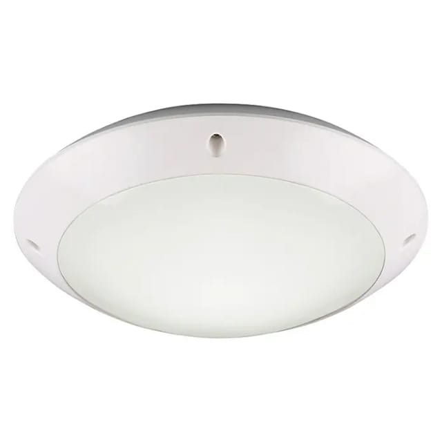 Runde Außendeckenleuchte Wandlampe camaro in Weiß matt - 26 cm