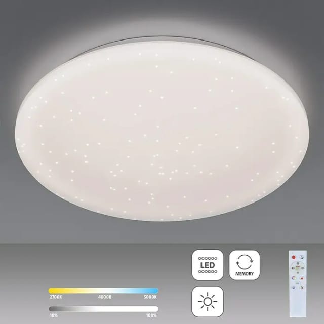 Led Deckenleuchte kato dimmbar mit Sternenhimmel & Fernbedienung, ø 60cm