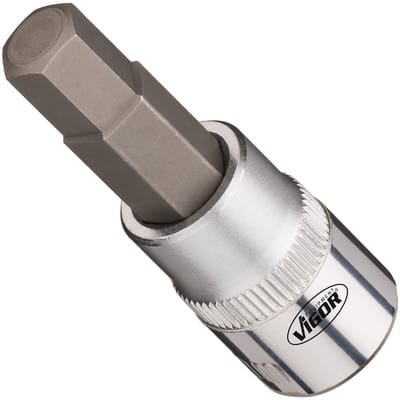 Steckschlüsseleinsatz ∙ V7158-4 ∙ 3/8 Zoll (10 mm) Vierkant hohl ∙ Innen Sechskant Profil ∙ sw 9 mm