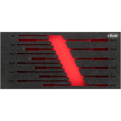 Weichschaumeinlage ∙ leer ∙ V6721-L ∙ l x b x h: 393 mm x 188 mm x 35 mm
