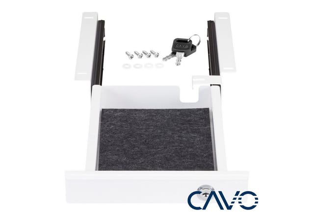 Cavo Schreibtisch Unterbauschublade abschließbar Breite: 220 mm weiß