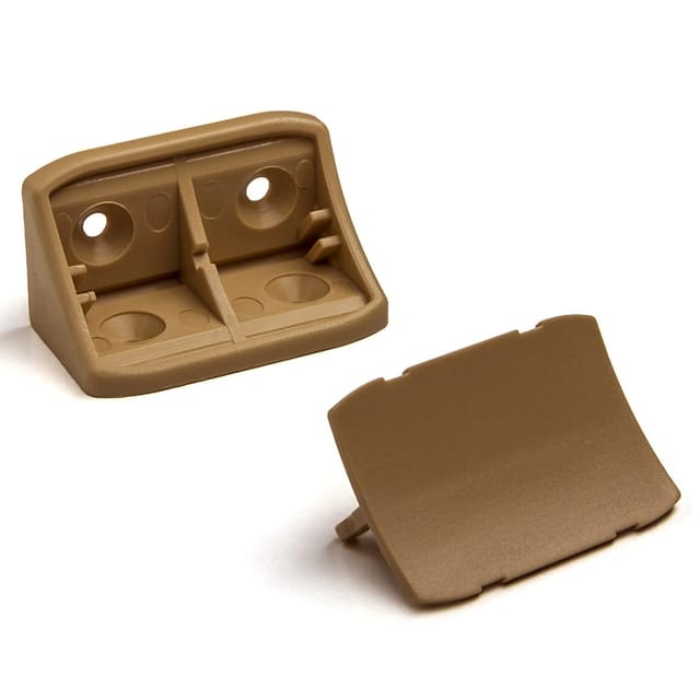 So-tech - 100 Stück Korpusverbinder 24 x 24 x 44 mm mit Abdeckkappe beige