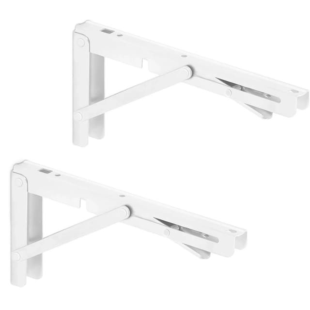 So-tech - 1 Paar Schwerlast-Klappkonsolen 250 x 120 mm weiß Tragkraft bis 150 kg