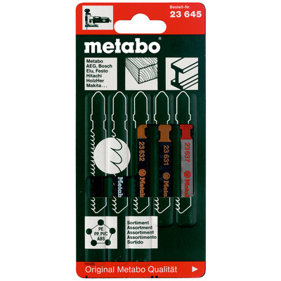Metabo - Stichsägeblattsortiment 2, Holz+Metall+Kunststoffe, 5-teilig, hcs/hss, 4xHolz, 1