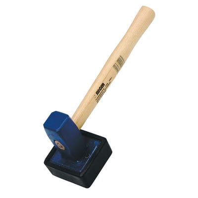 Idealspaten Plattenlegehammer 1,5 kg eckig mit Stiel