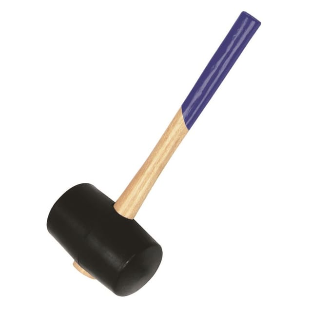 65 mm Gummihammer ovales Auge Holzstiel 34 cm