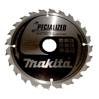 Sägeblatt specialized 190x30x24Z, Zahnwinkel 23°, 2,0 mm - Makita