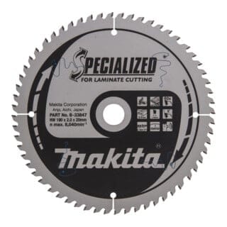 Sägeblatt specialized 190x30x60Z, 2,0 mm - Makita