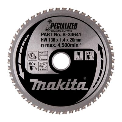 Sägeblatt specialized 136x20x50Z - Makita
