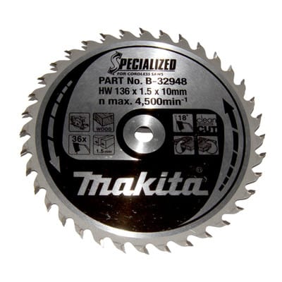 Sägeblatt specialized 136x10x36Z - Makita
