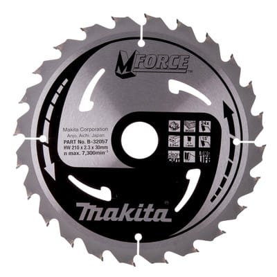 M-force Kreissägeblatt 210 x 30 x 2,3 mm 24 Zähne ( B-32057 ) für Holz - Makita