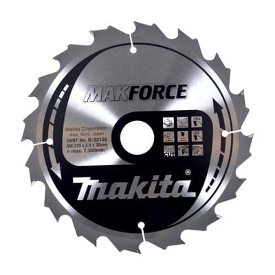 Kreissägeblatt makforce 210/30 mm, 16 Zähne, 1,6 mm, Holz - Makita