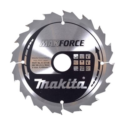 Kreissägeblatt makforce 180/30 mm, 16 Zähne, 1,5 mm, Holz - Makita