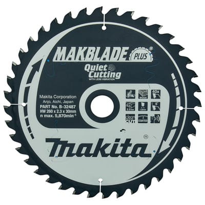 Sägeblatt makblade+ 260x30x40Z - Makita
