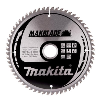 Sägeblatt makblade 216x30x60Z - Makita
