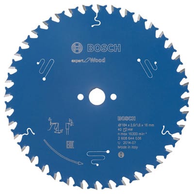 Kreissägeblatt Expert for Wood, 184 x 16 x 2,6 mm, 40 - Bosch
