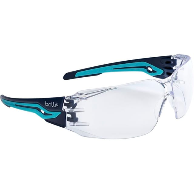 Bollé Safety - Bolle Sicherheitsbrille Silex - Werkstatbrille mit Augenschutz nach EN166 und klarer Sichtscheibe, blau/blau