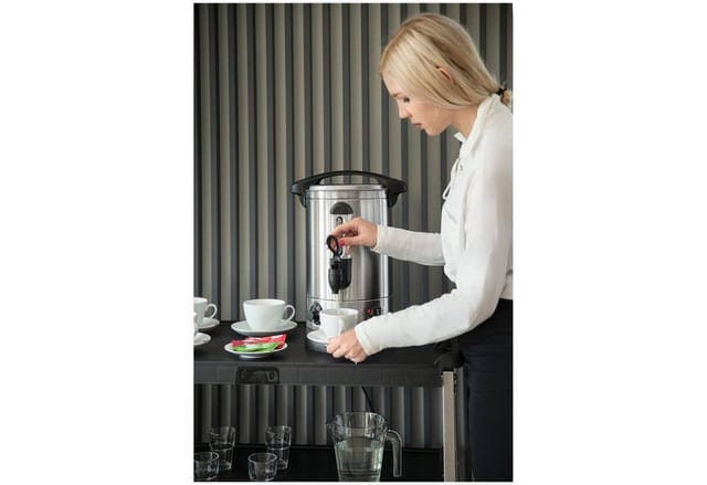 Royal Catering - Wasserkocher Edelstahl 6,5 Liter Doppelwandig 1500 w Warmhaltefunktion