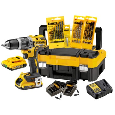 Akku-Schlagbohrschrauber-Set DCK796D2T, 18V, 2x 2,0 h und Ladegerät + Zubehör - Dewalt