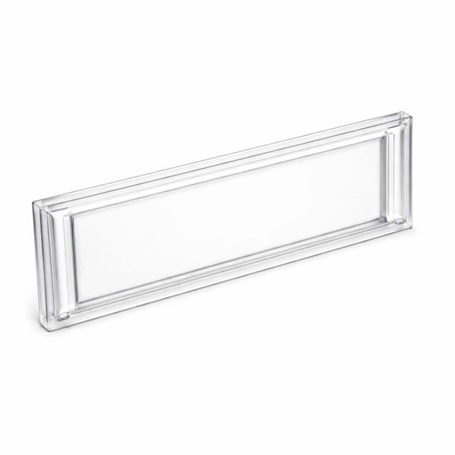 Wiltec - Namensschild Abdeckung für Briefkasten mit Stanzmaß 89,4 x 24,5 mm für 92,3 x 28,4 mm Namensschild, Ersatzteil für Standbriefkasten und