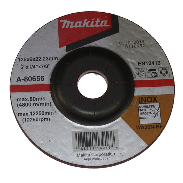 125x6x22,23mm (1 Stück) Diamanttrennscheibe mit abgesetzter Nabe - Makita A-80656