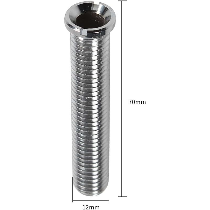 M12 X 70 Mm Hohlschraube Für Spülbecken – Hohlschraube Aus Verchromtem Messing – Einstellschraube Für Siebablauf – Einstellschraube Für Waschbecken – Ersatzteile Für Franke/blanco Spülbecken