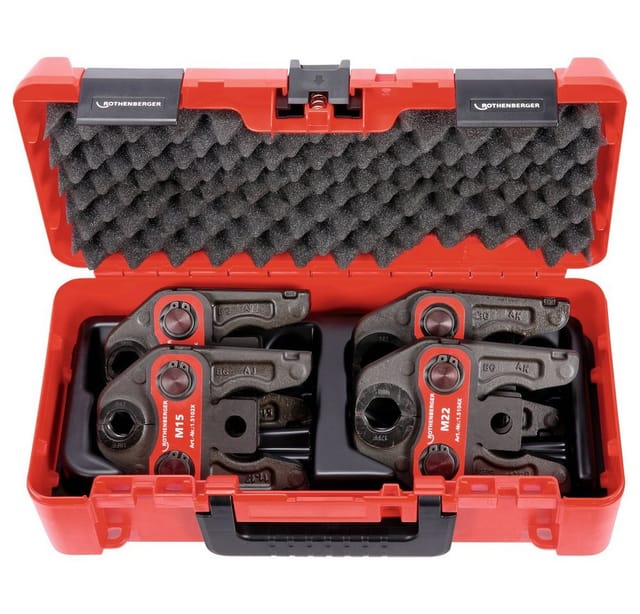 Rothenberger - Pressbackenset mit Presskontur m 15-18-22-28 mm