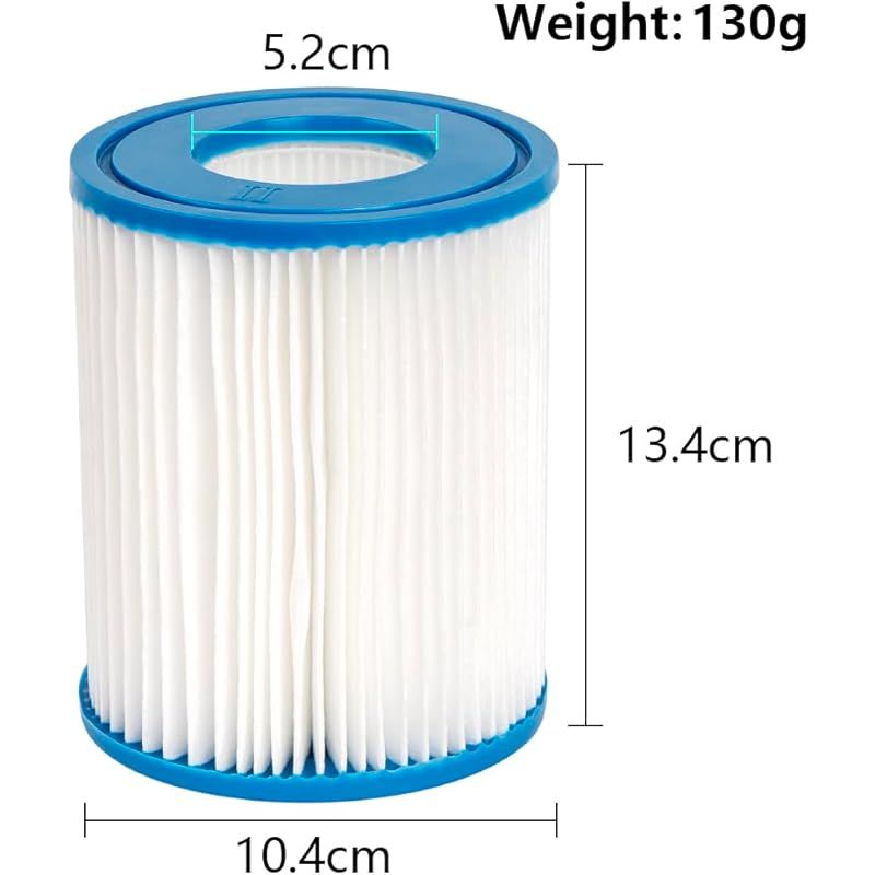 Poolfilter, Kompatibel Mit Der Bestway Ii-kartusche, Ersatzfilter Für Whirlpools, Kompatibel Mit Der Lay-z-spa-filterpumpe, 6er-packung Typ Ii-kartuschen