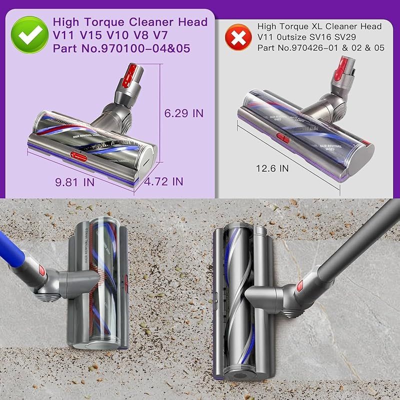 Hochleistungsbürste Für Dyson V11 V15 V10 V8 V7 Motorhead Bürstenkopf Mit Einstellbarer Saugkraft Für Dyson Sv10 Sv11 Sv12 Sv14 Sv15 Sv22 Sv25 Motorisiertes Ersatzteil Für Teppiche Und Hartböden