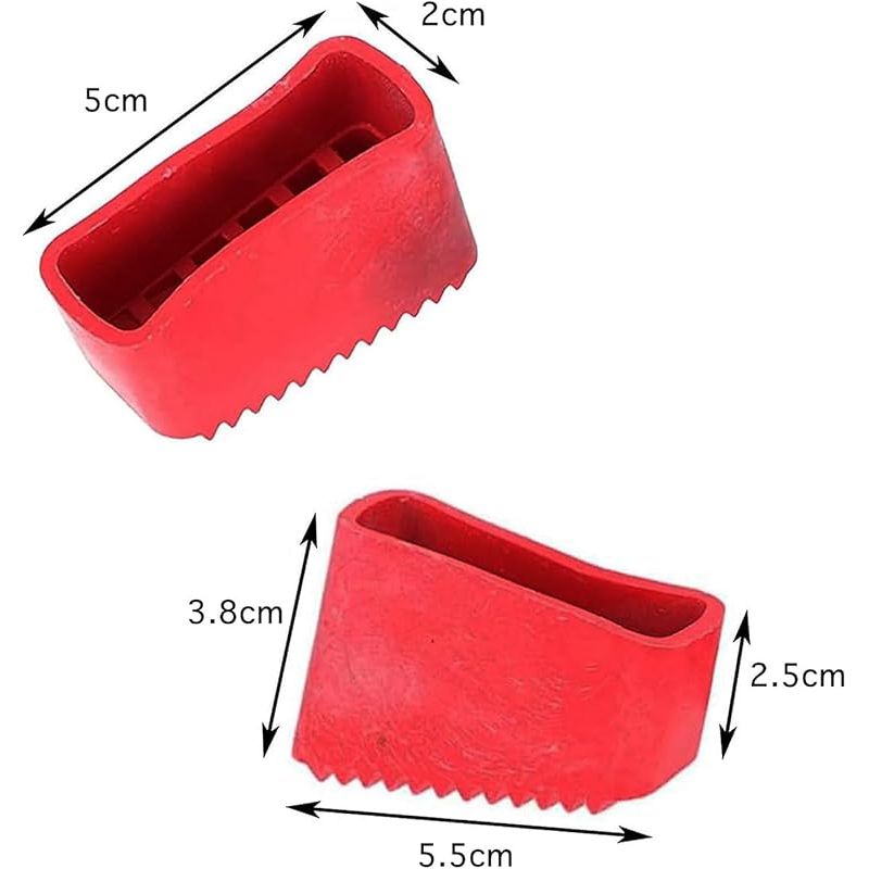 Stück Leiterfüße 50x20 Mm, Universelle Gummifüße Für Trittleitern, Rutschfest Und Geräuschdämpfend, Ersatzfüße Für Klapp-, Auszieh- Und Bauleitern (rot)