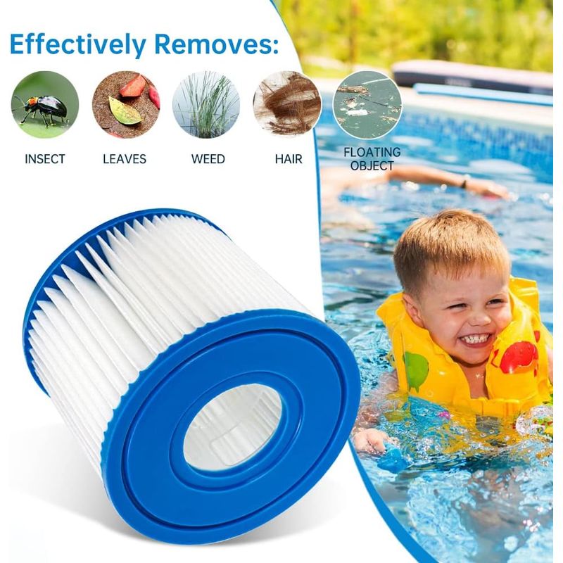Kompatible Poolfilterkartusche Für Best-way 58381 Filterpumpe, Für Lay-z-spa Miami Vegas Palm Springs Paris Whirlpoolfilter (6er-pack)