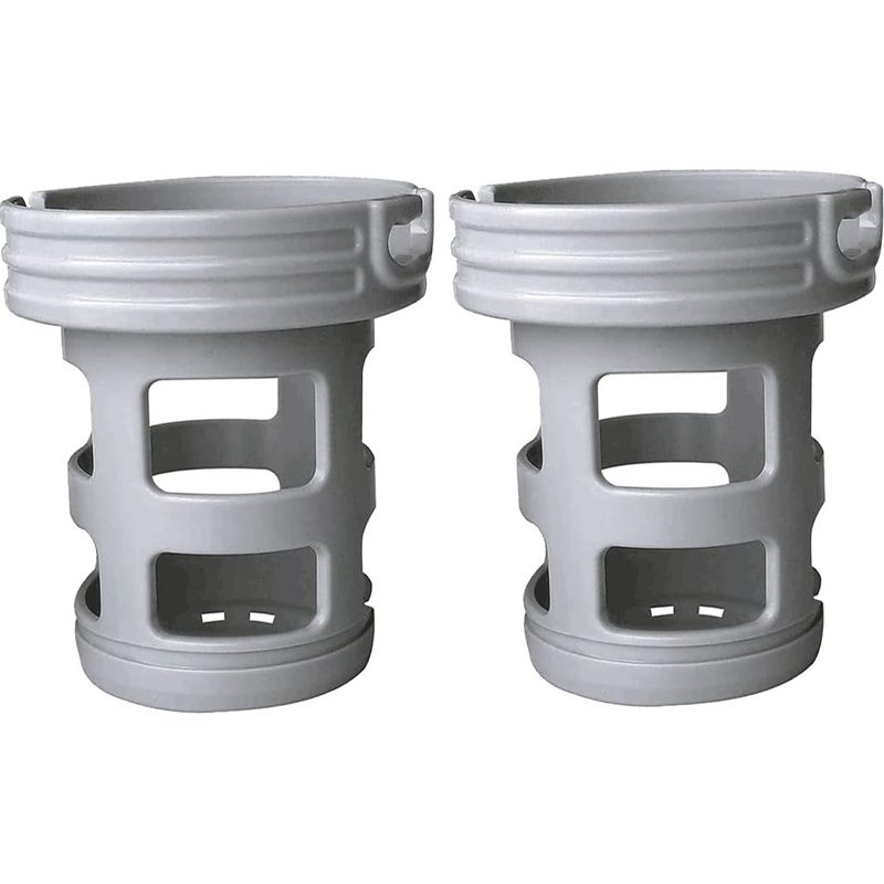 Set Mit 2 Spa-zubehörteilen Für Msp, Inklusive 2 Ersatz-schraubsockeladapter, 2 Aufblasbaren, Federbelasteten Poolfiltern, Geriffelter Spa-poolfilter