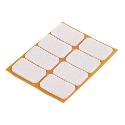 Filzgleiter klebend weiß 22x36mm Inh.8 St.