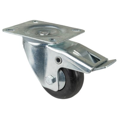 Bs-r Lenkrolle 80 mm Gummirad 100 kg mit Feststeller