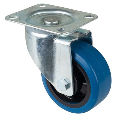 Bs rollen Lenkrolle 125mm,Pl. Elast.Rad,bl,für300kg