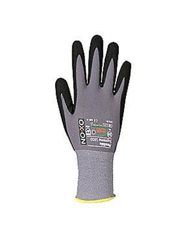 170.69 Handschuhe Flexible Supreme 1600 Größe 9 schwarz/hellgrau EN388 EN4 - Ox-on