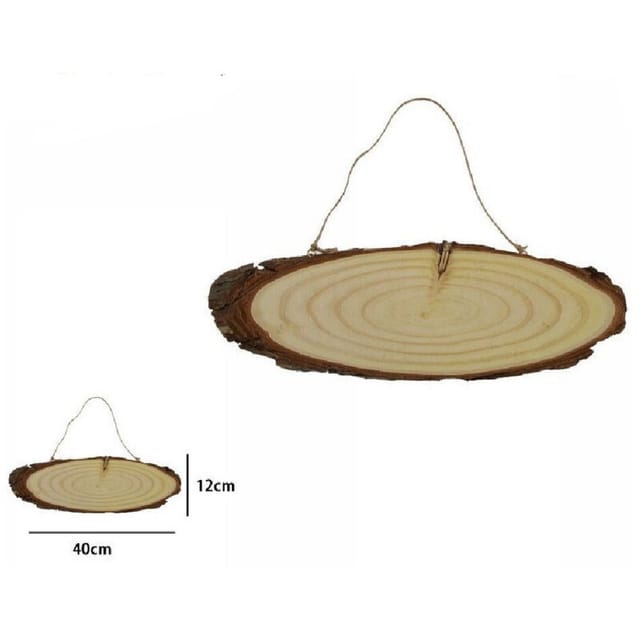 Trade Shop Traesio - Trade Shop - naturelle legno base tronco decorative oderung zu enden 40X12CM 72105 -
