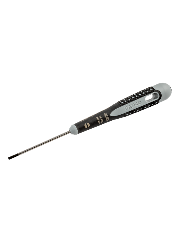 Ergo Schraubendreher für Schlitzschrauben, gerade, mit 3-Komponenten-Griff 0,6 mm x 3,5 mm x 75 mm - Bahco