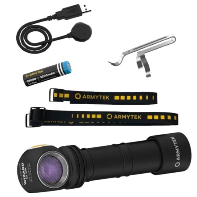 Armytek - Lampe 1100 Lm White & Ultraviolet led Wizard C2 wuv F08901UF