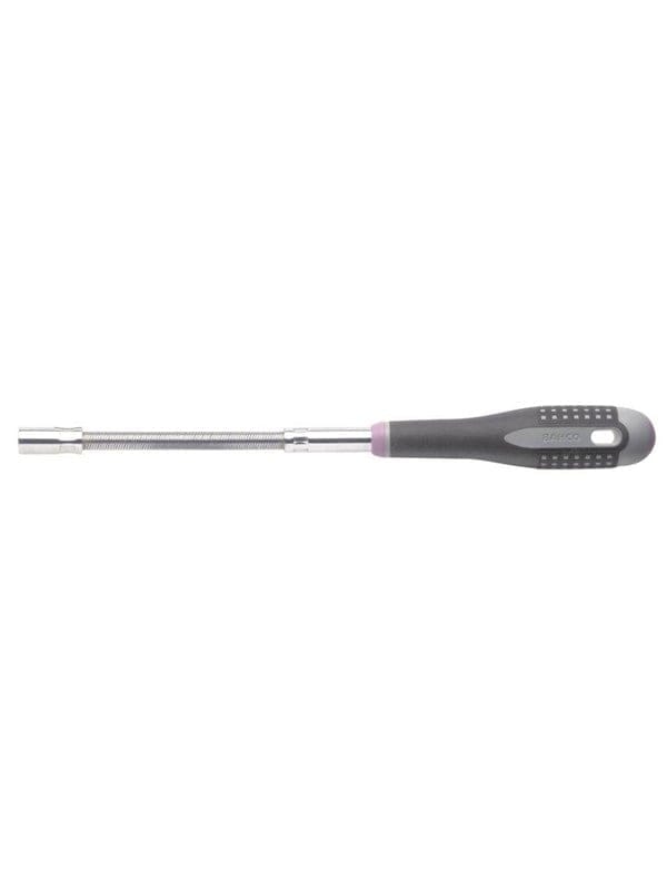 Bahco ERGO Steckschlüssel für Sechskantschrauben mit flexibler Verlängerung und 3-Komponenten-Griff, 7 mm x 150 mm