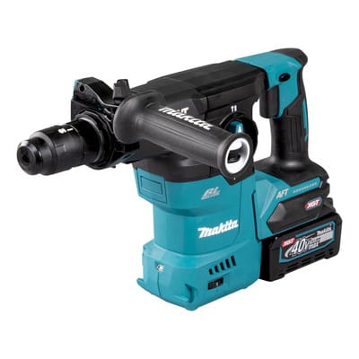 Akku-Kombihammer HR009GM202, 40 v, SDS-plus, incl. 2x Akku 4 Ah, Schnellladegerät, Zubehör, Staubabsaugung, Transportkoffer - Makita
