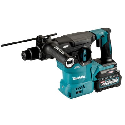 Akku-Kombihammer HR008GM202, 40 v, SDS-plus, incl. 2x Akku 4 Ah, Schnellladegerät, Zubehör, Staubabsaugung DX10, Transportkoffer - Makita