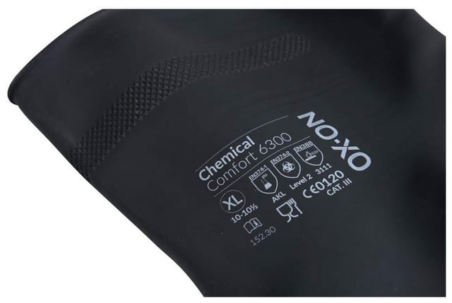 Chemikalienschutzhandschuhe Comfort 6300, schwarz Größe (8/M), 1 Paar - Ox-on