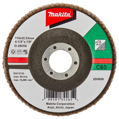 Fächerschleifscheibe 115 mm, C80F - Makita