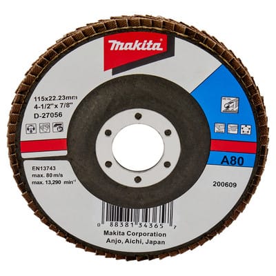 Fächerschleifscheibe 115 mm A80 - D-27056 - Makita