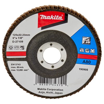 Fächerschleifscheibe 125 mm, A80 - Makita