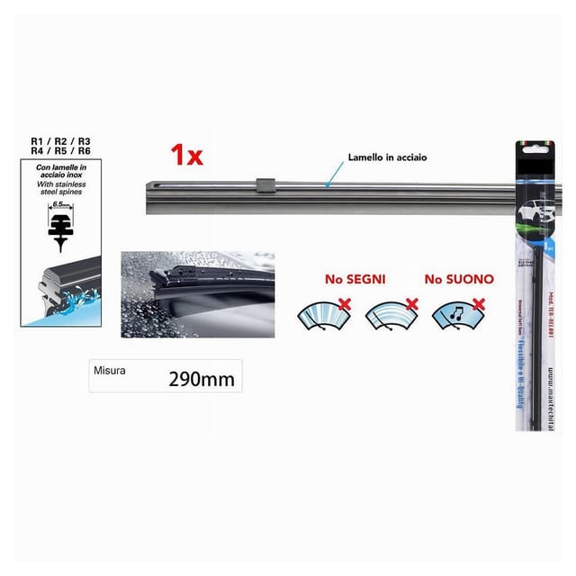 Maxtech - Trade Shop - ersatzgummi für schwarzes wischerblatt 29 cm TER-REL001 -