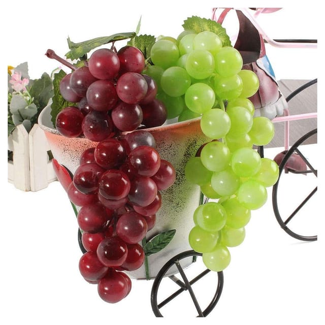 Trade Shop Traesio - Trade Shop - grappoli grappoli uv 2 pezzi 22 cm viola bianca casuale frutta decorationen -