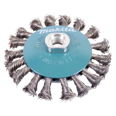 Konische Bürste mit gezopften Stahldrähten M14 ø 115mm Makita D-39883